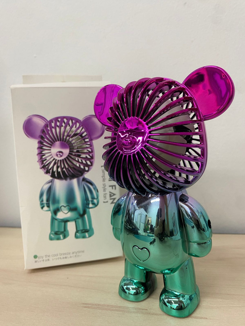 Mini Ventilador Osito Recargable