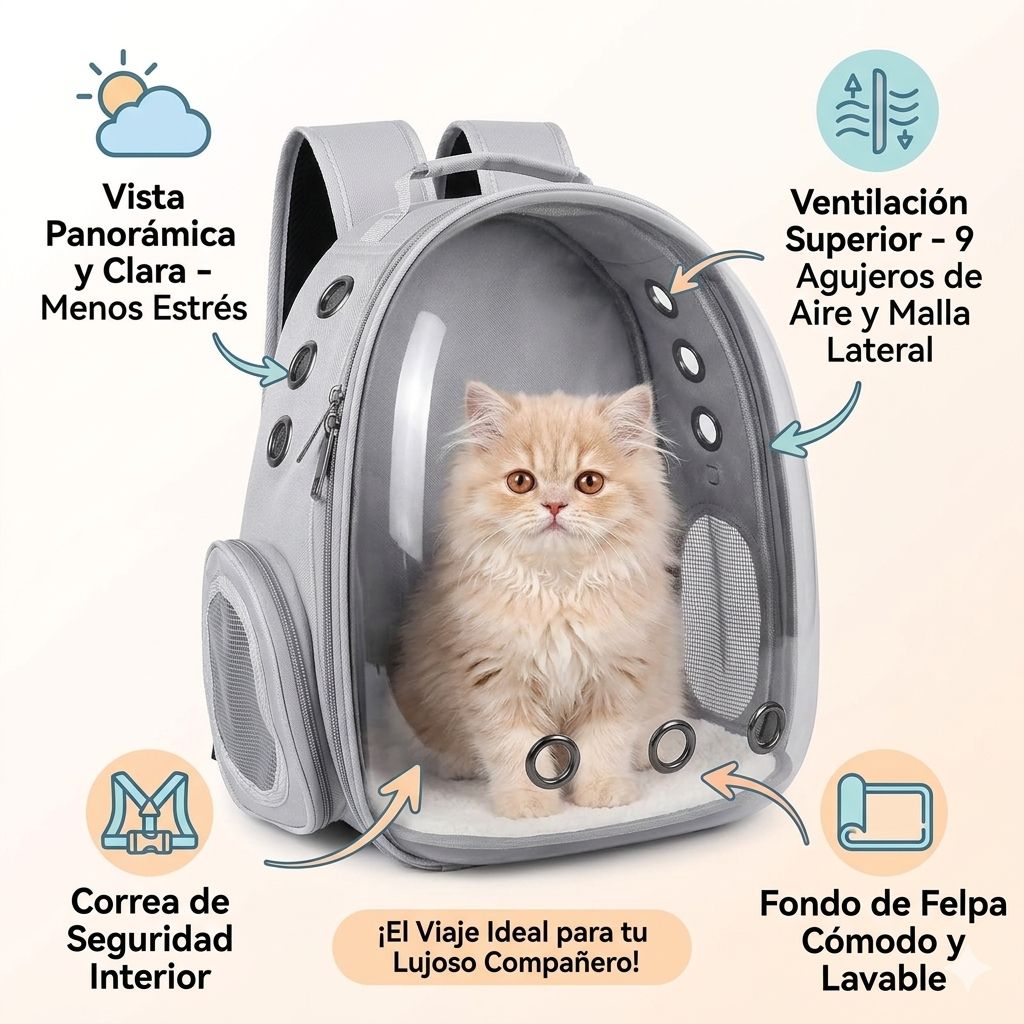 Mochila transportadora mascotas  🐾