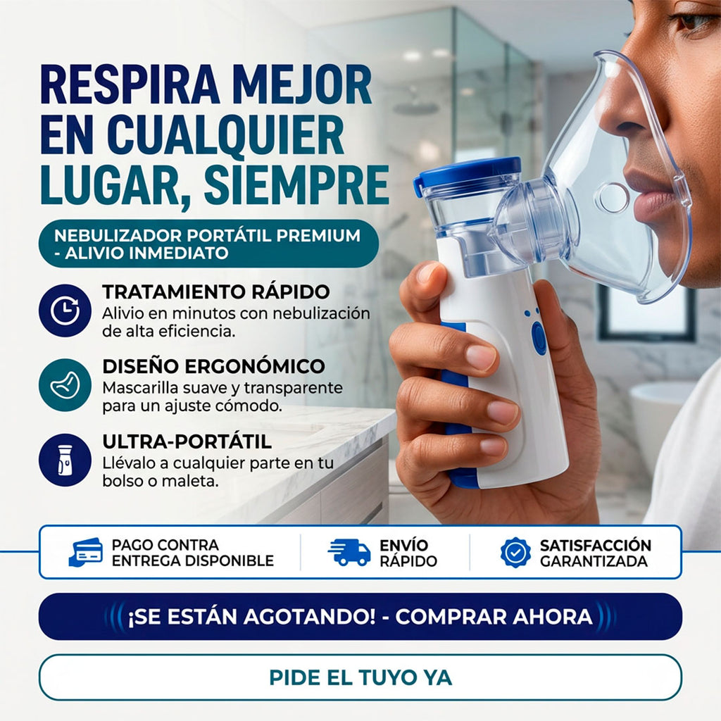 Nebulizador Portatil Niños y Adultos