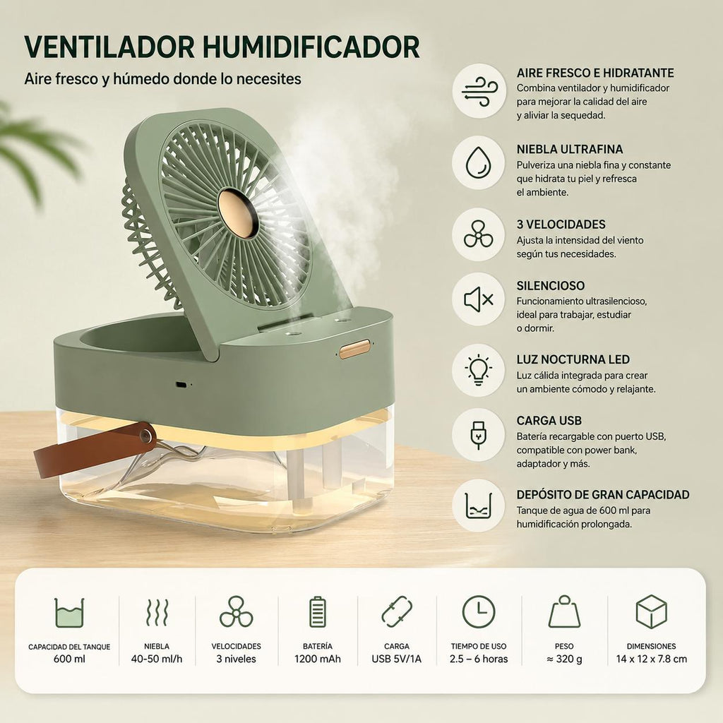 Ventilador Humidificador Enfriador Q7