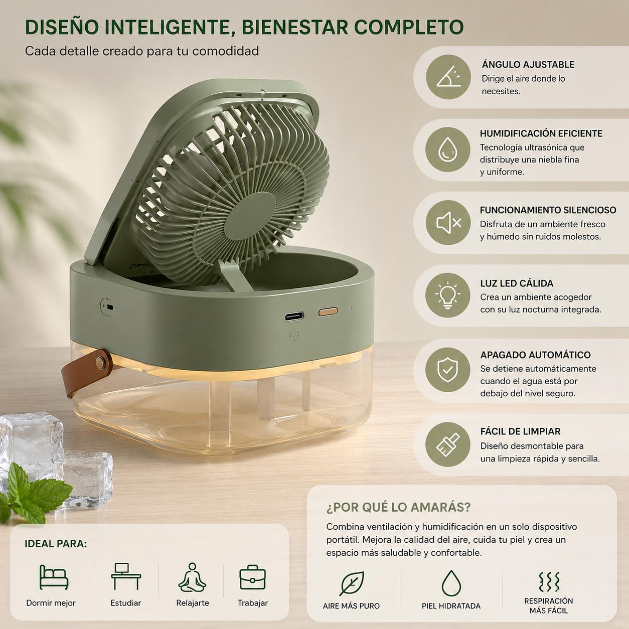 Ventilador Humidificador Enfriador Q7