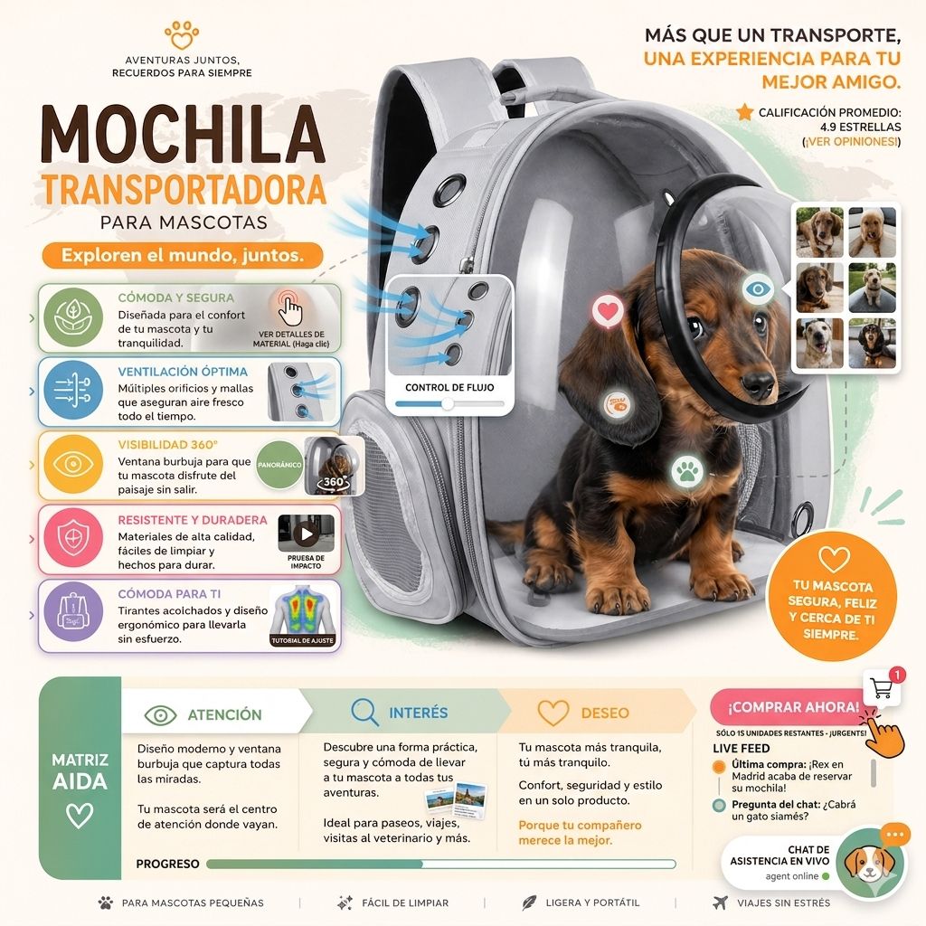Mochila transportadora mascotas pd-21