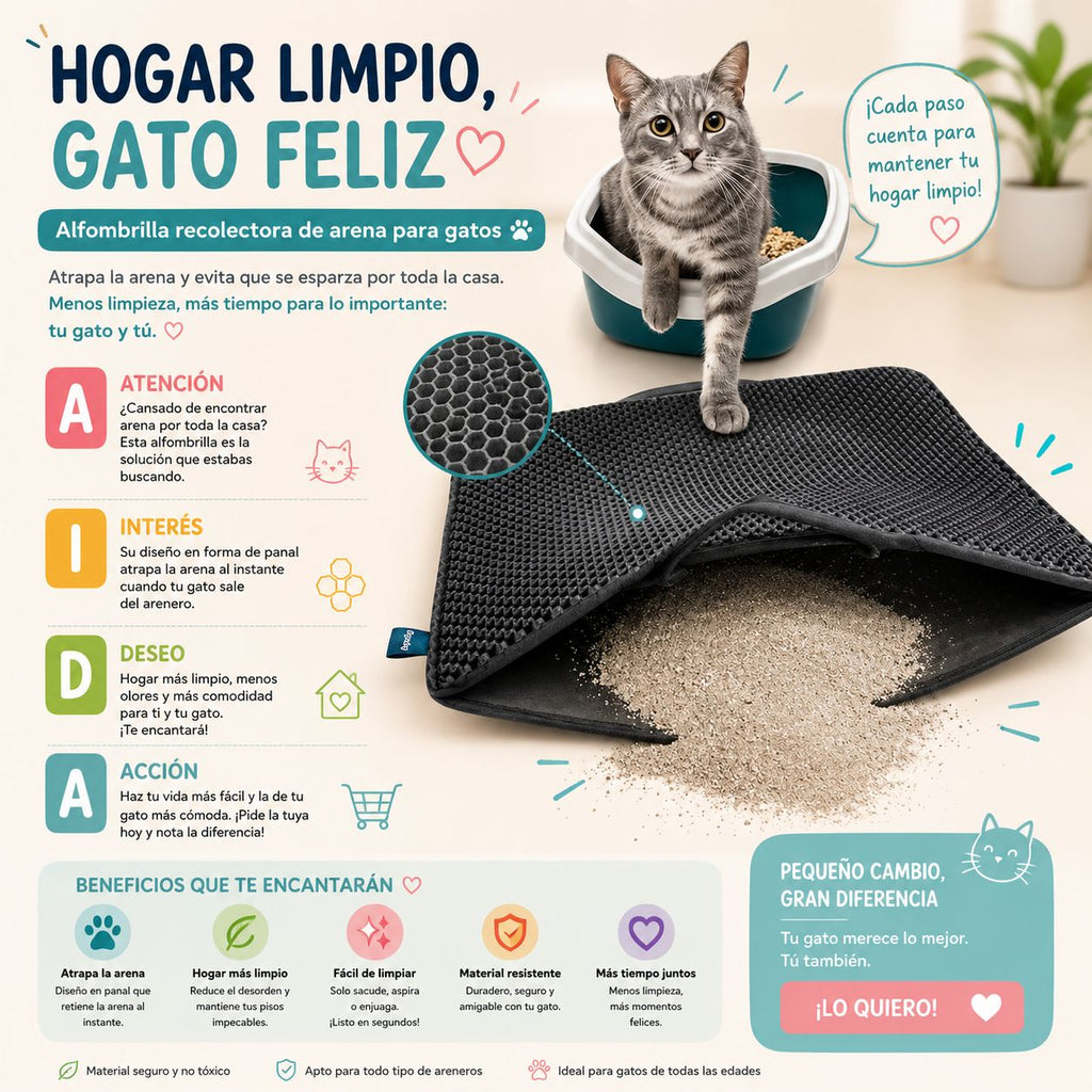 Tapete arena para gato pd-65
